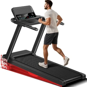Treadmill withScreen and Heart Rate Sensor